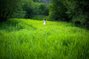 Lady in a Field - iStock