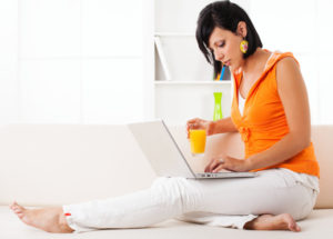 Lady with a  Laptop - iStock