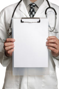 Dr with clip board